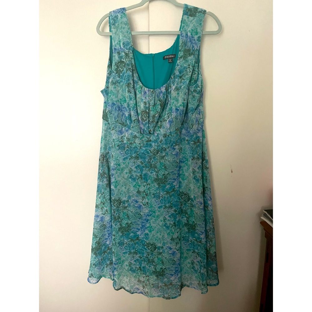 Green floral dress